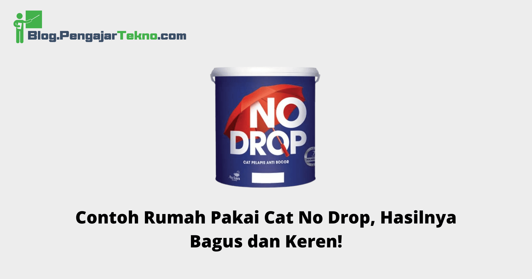 Contoh Rumah Pakai Cat No Drop