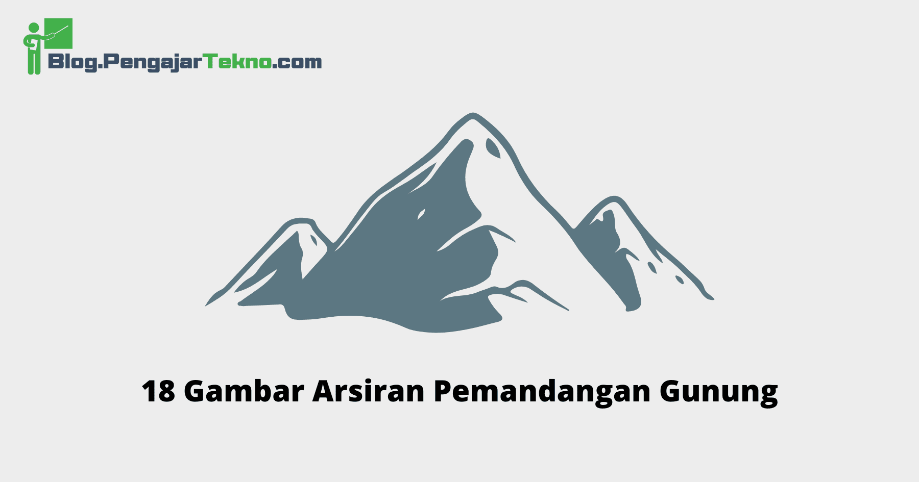Gambar Arsiran Pemandangan Gunung