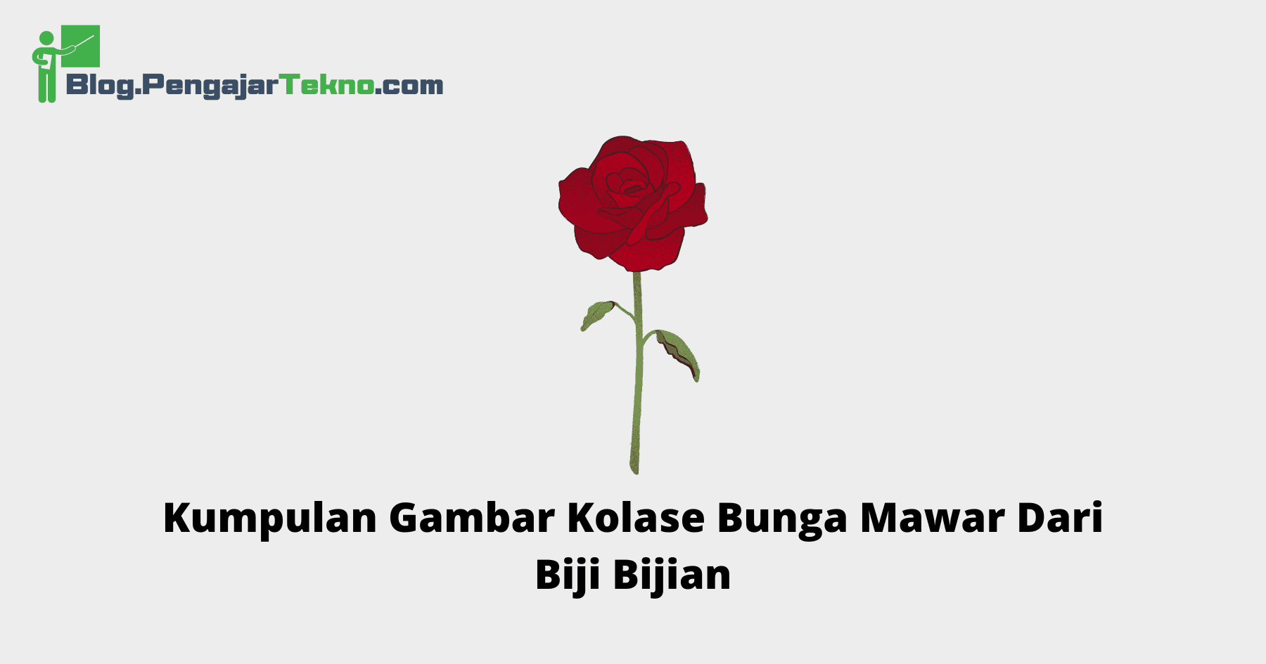 Gambar Kolase Bunga Mawar Dari Biji Bijian