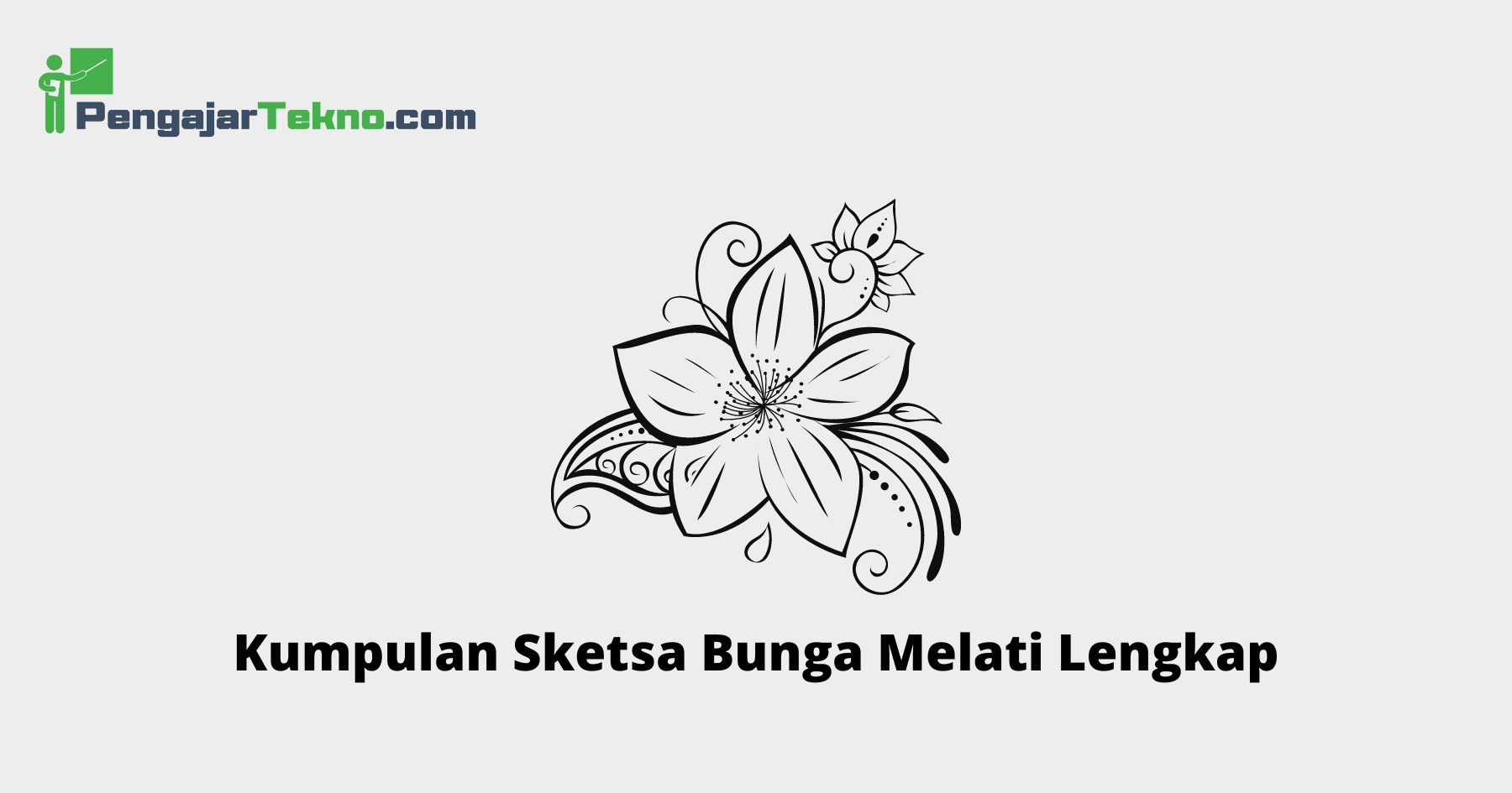 Sketsa Bunga Melati