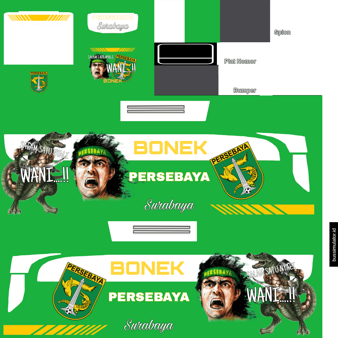 Kumpulan Livery Bussid Persebaya Terbagus dan Terlengkap 10 livery bussid persebaya