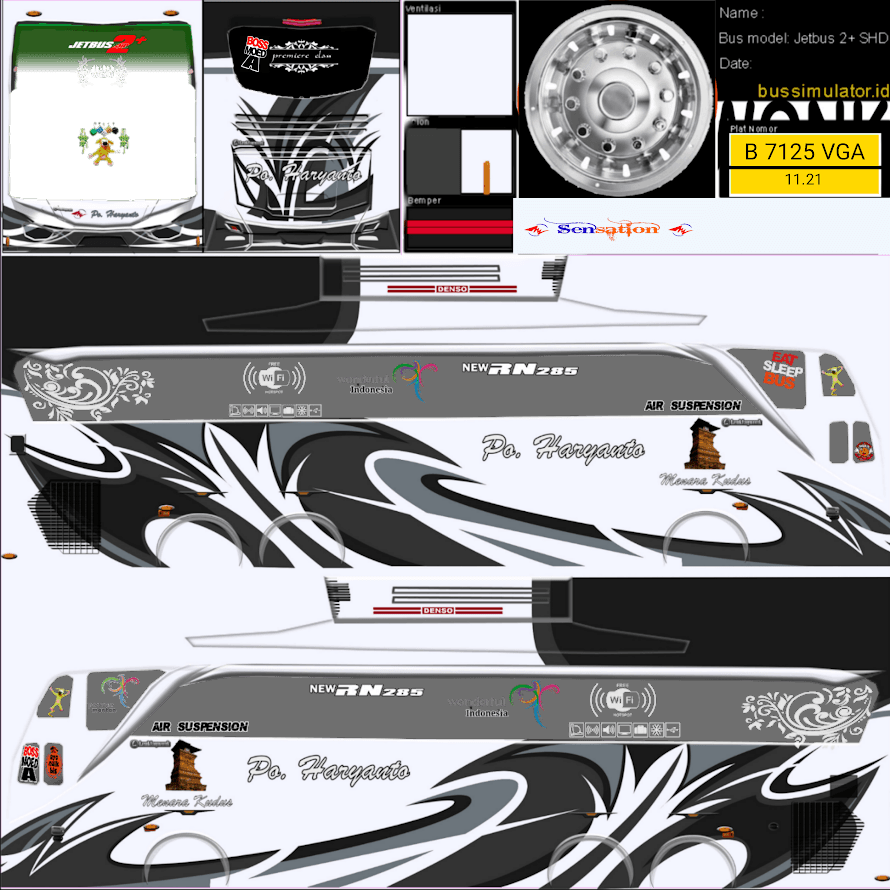 Kumpulan Livery Bussid SHD Tronton Terbagus dan Keren 11 livery bussid shd tronton