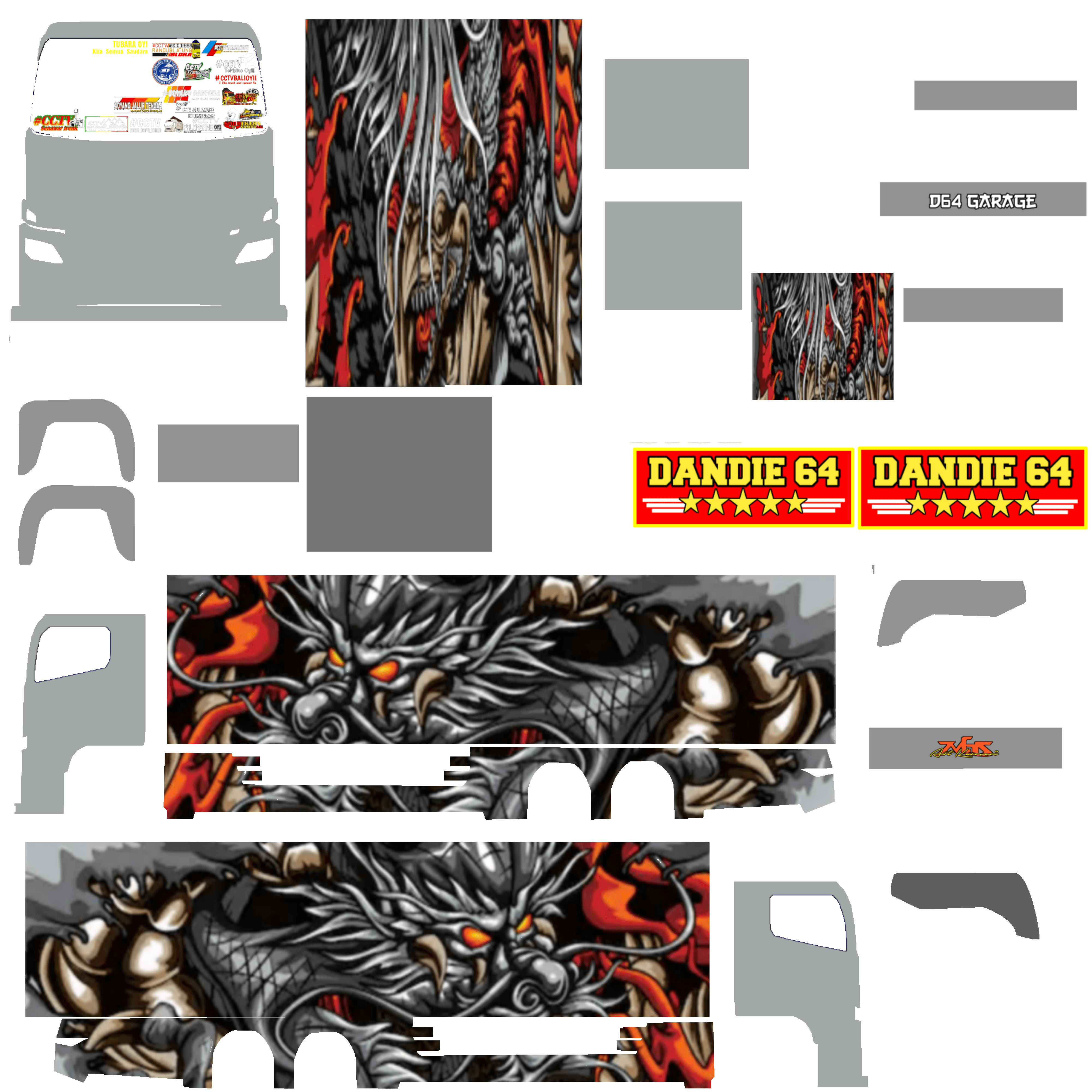 livery dump truck hino 500 bussid