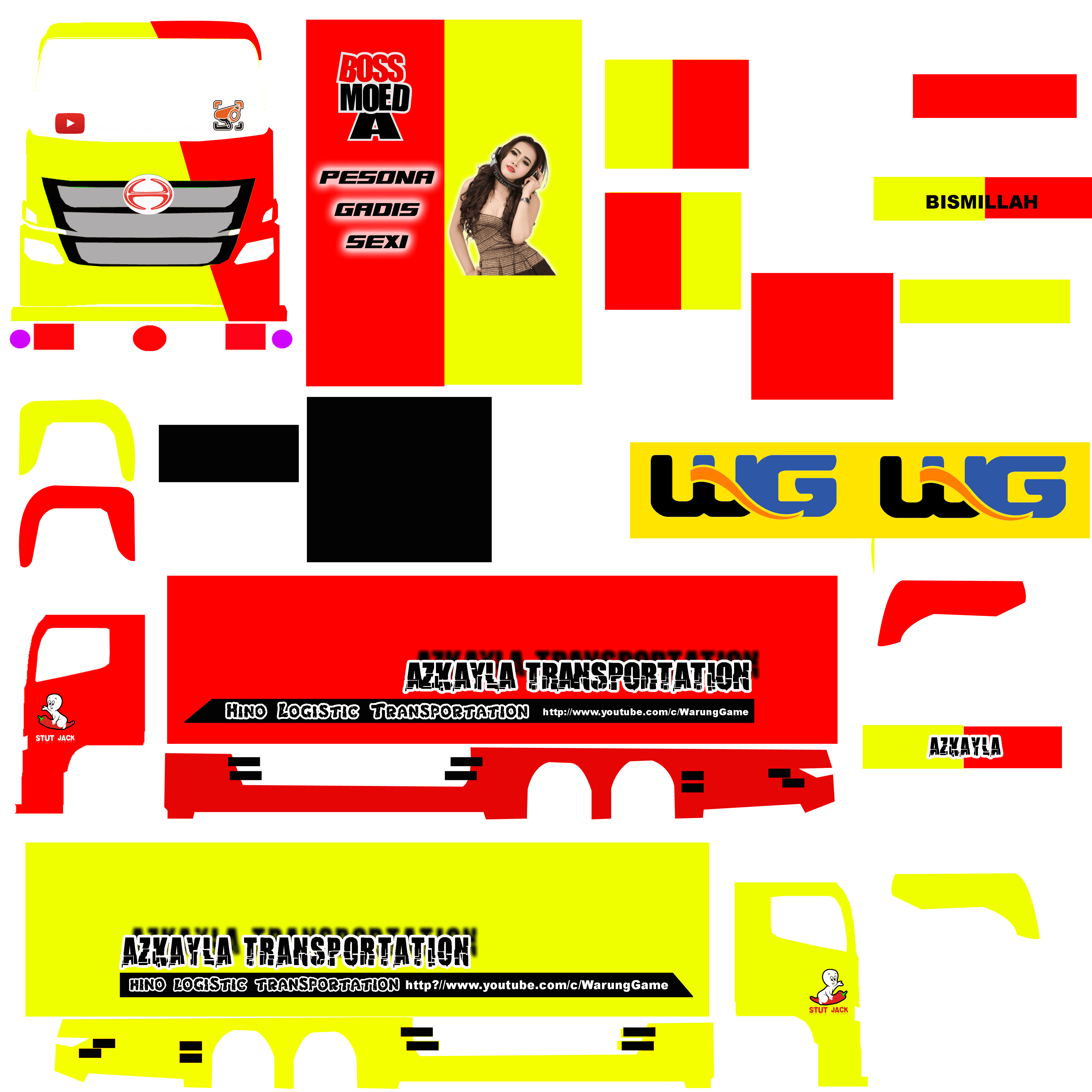 livery dump truck hino 500 bussid