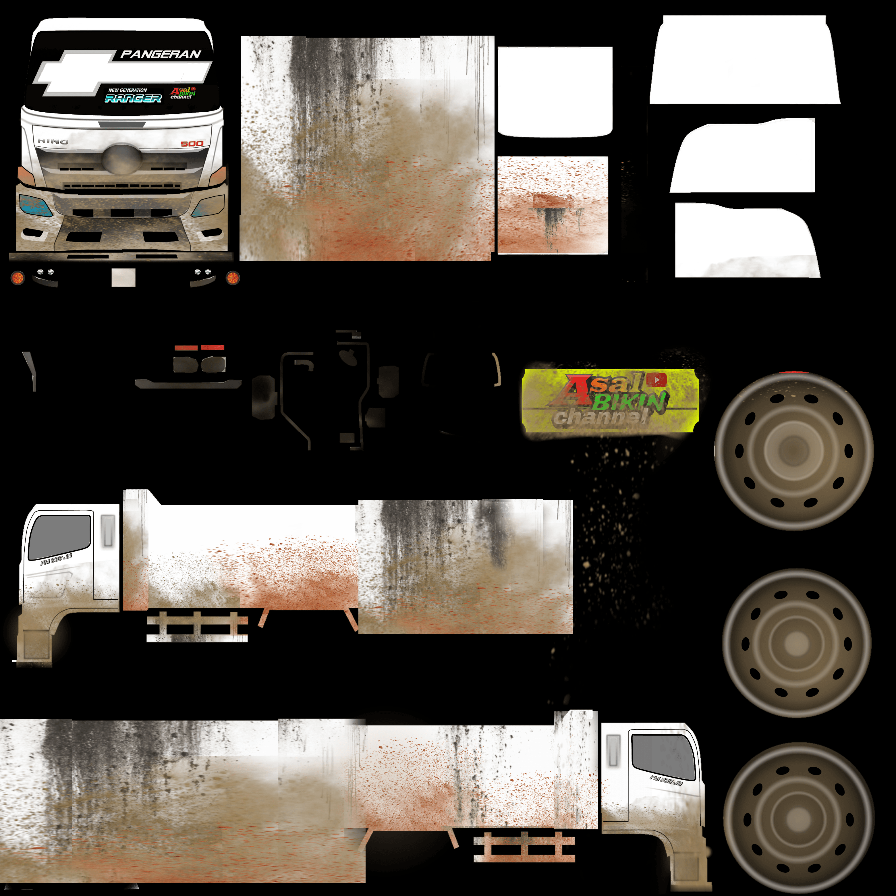 livery dump truck hino 500 bussid