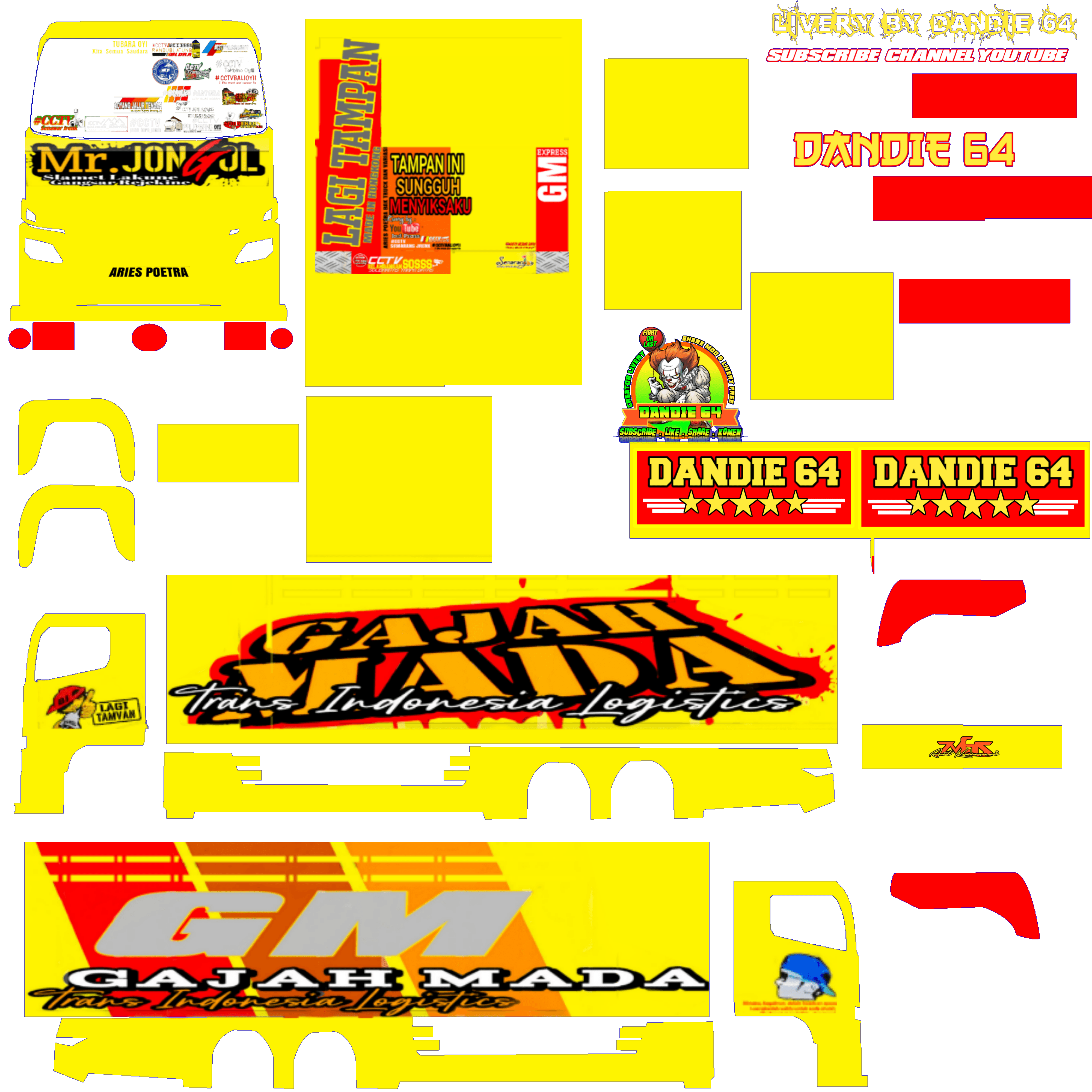 livery dump truck hino 500 bussid