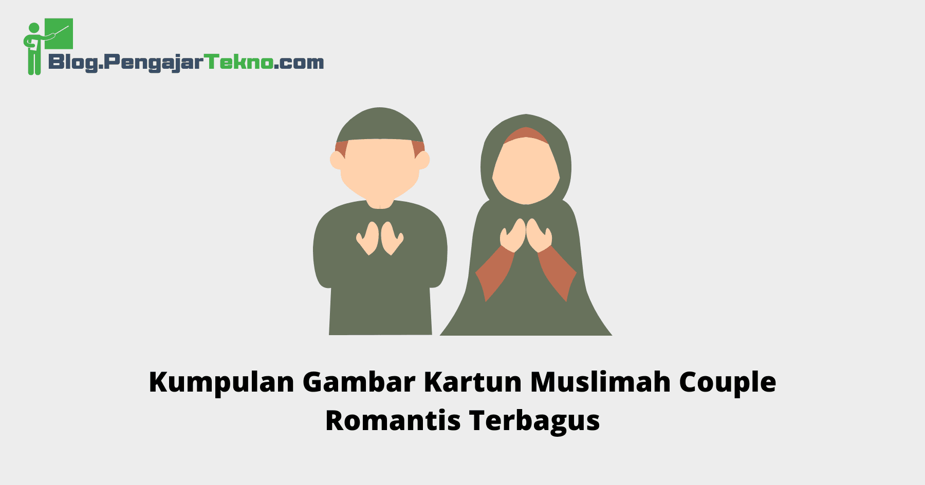 Gambar Kartun Muslimah Couple Romantis