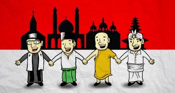 Gambar Kartun Toleransi Antar Umat Beragama
