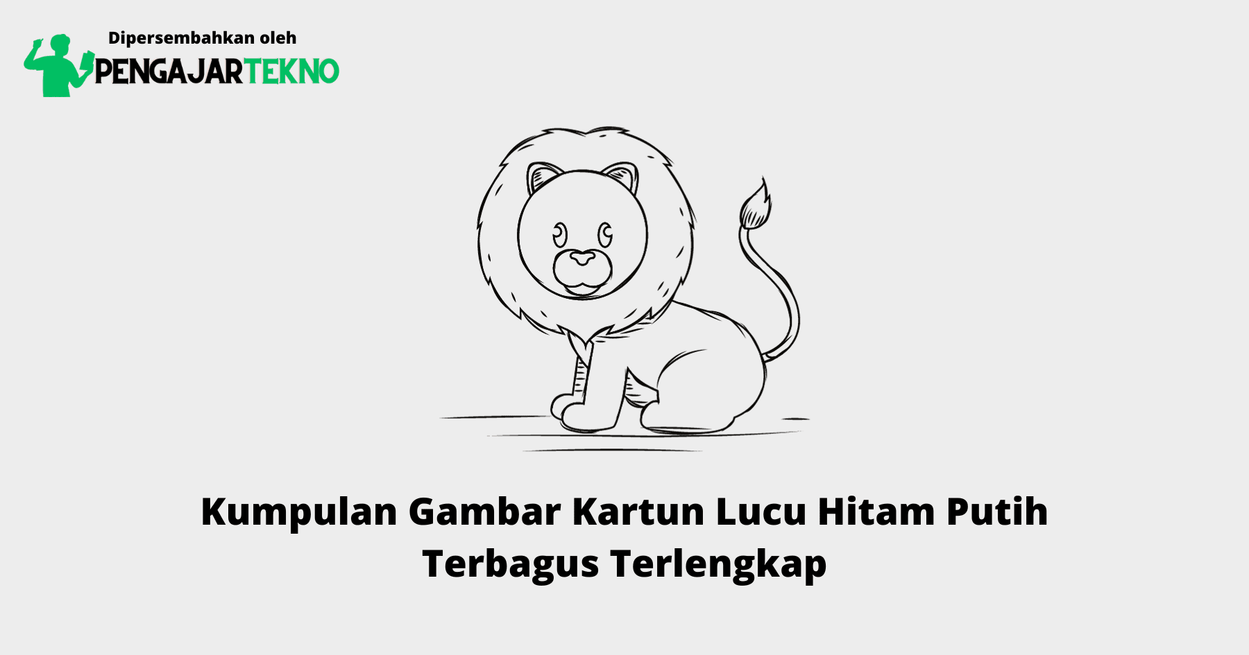 Gambar Kartun Lucu Hitam Putih