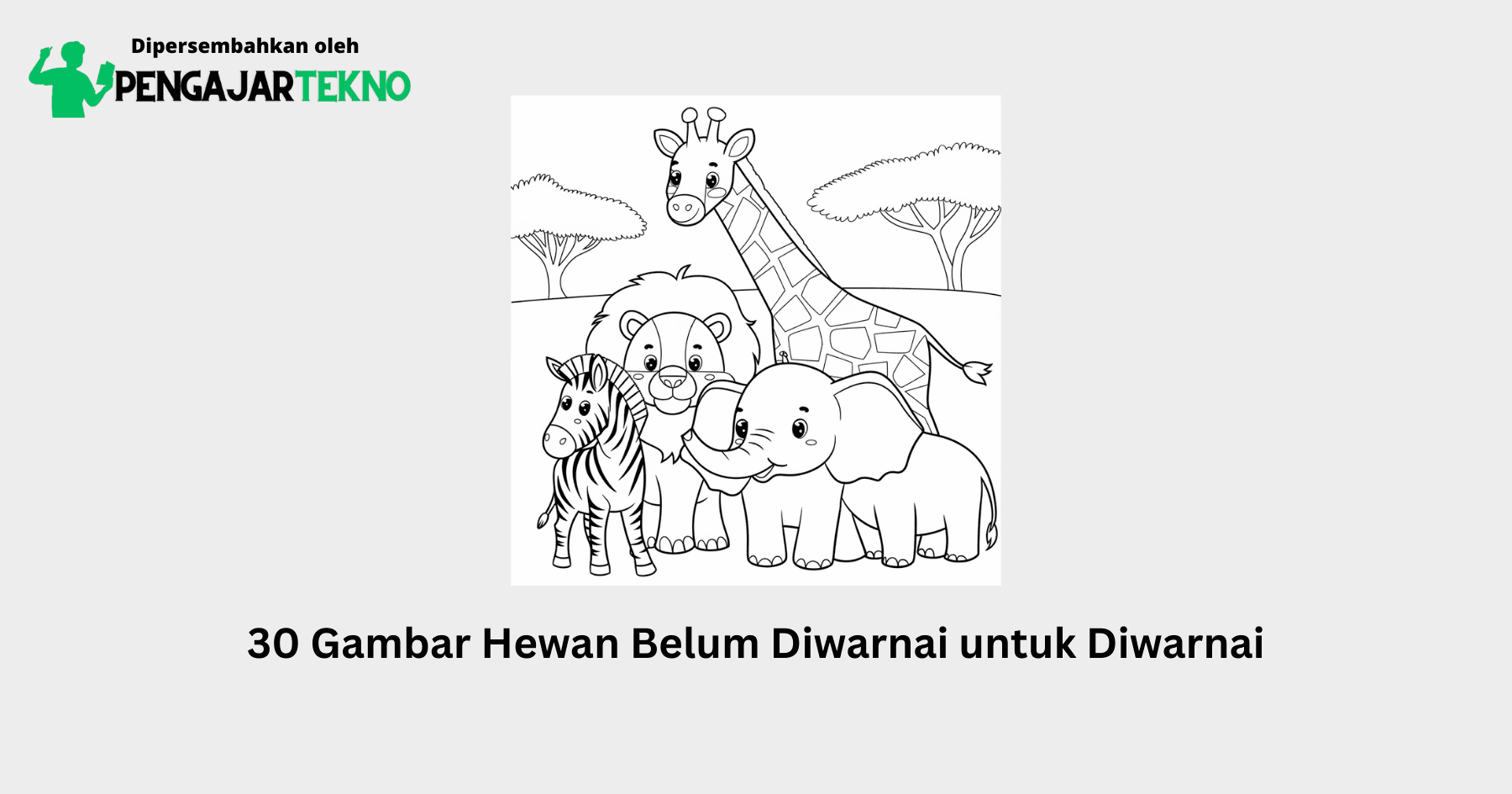 30 Gambar Hewan Belum Diwarnai untuk Diwarnai 1 0 3