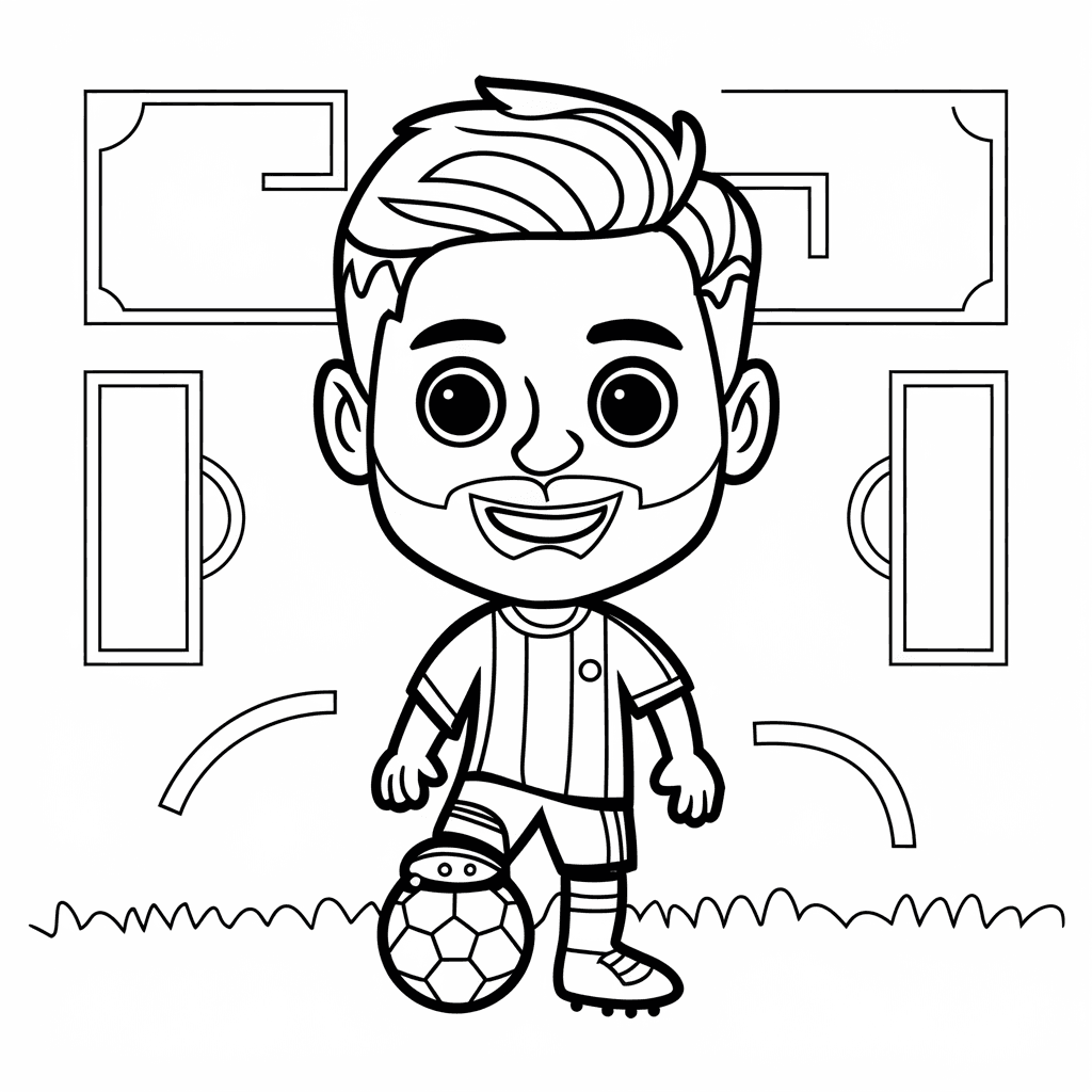 30 Gambar Mewarnai Messi untuk Diwarnai 14 gambar mewarnai messi 13