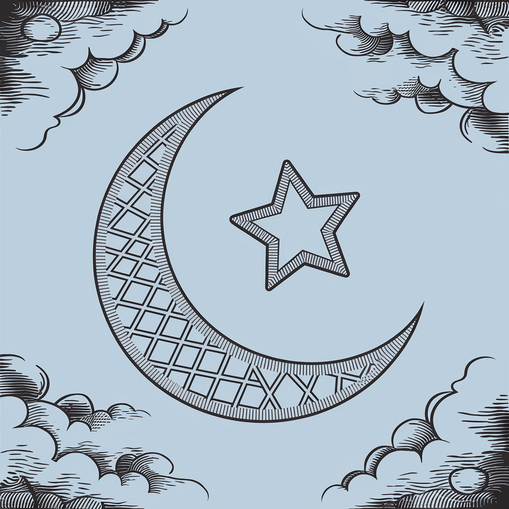 gambar mewarnai bulan ramadhan 12