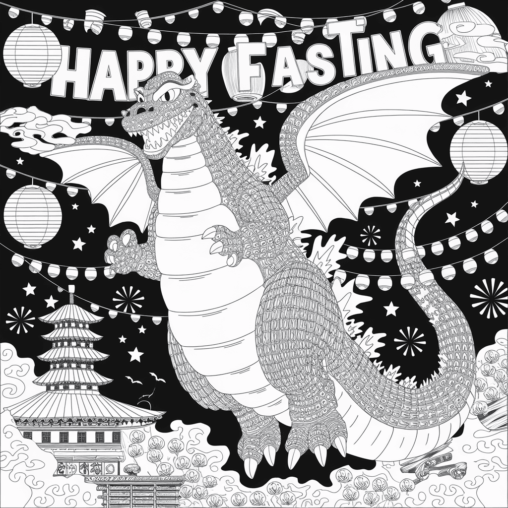 gambar mewarnai godzilla 10