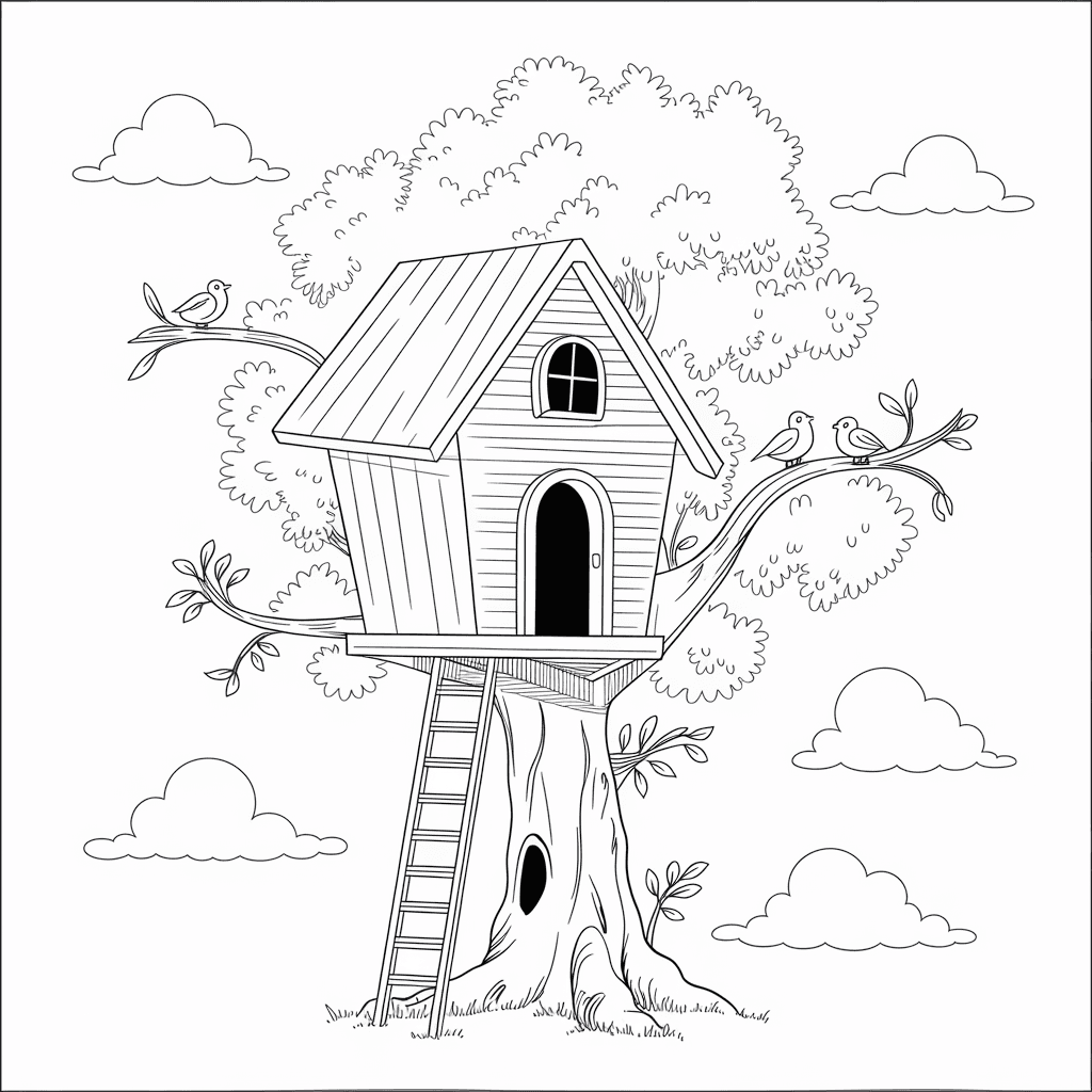 30 Gambar Rumah Belum Diwarnai untuk Diwarnai 3 gambar rumah belum diwarnai 2