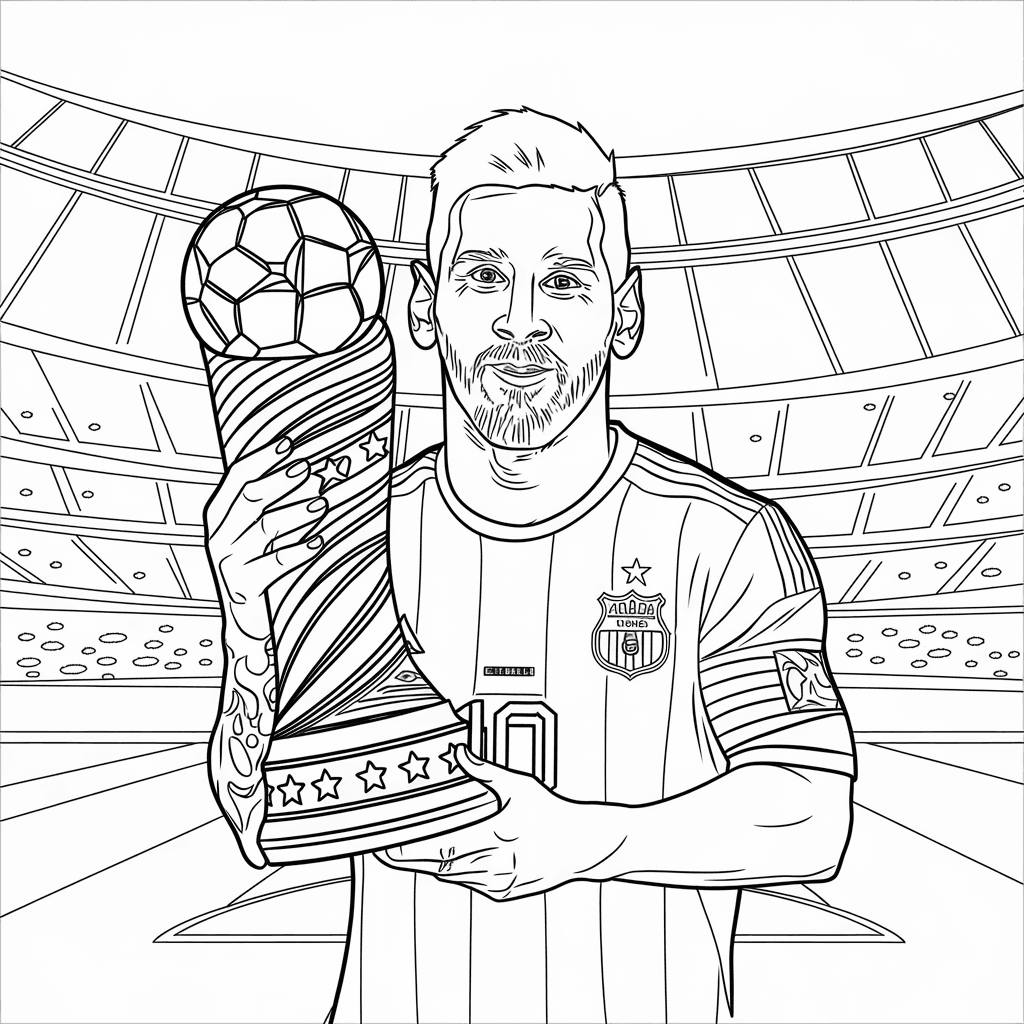 gambar mewarnai messi 26