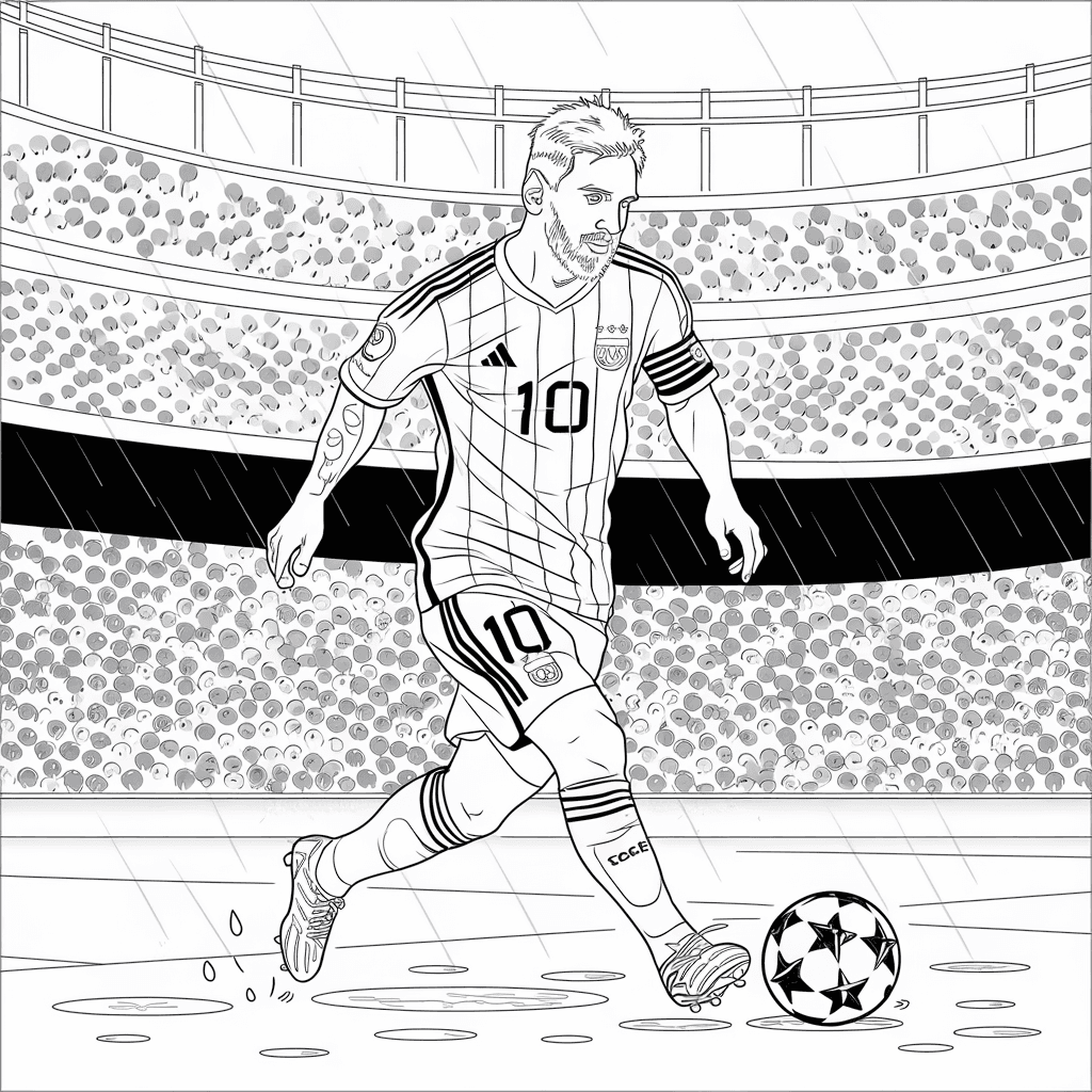 gambar mewarnai messi 27