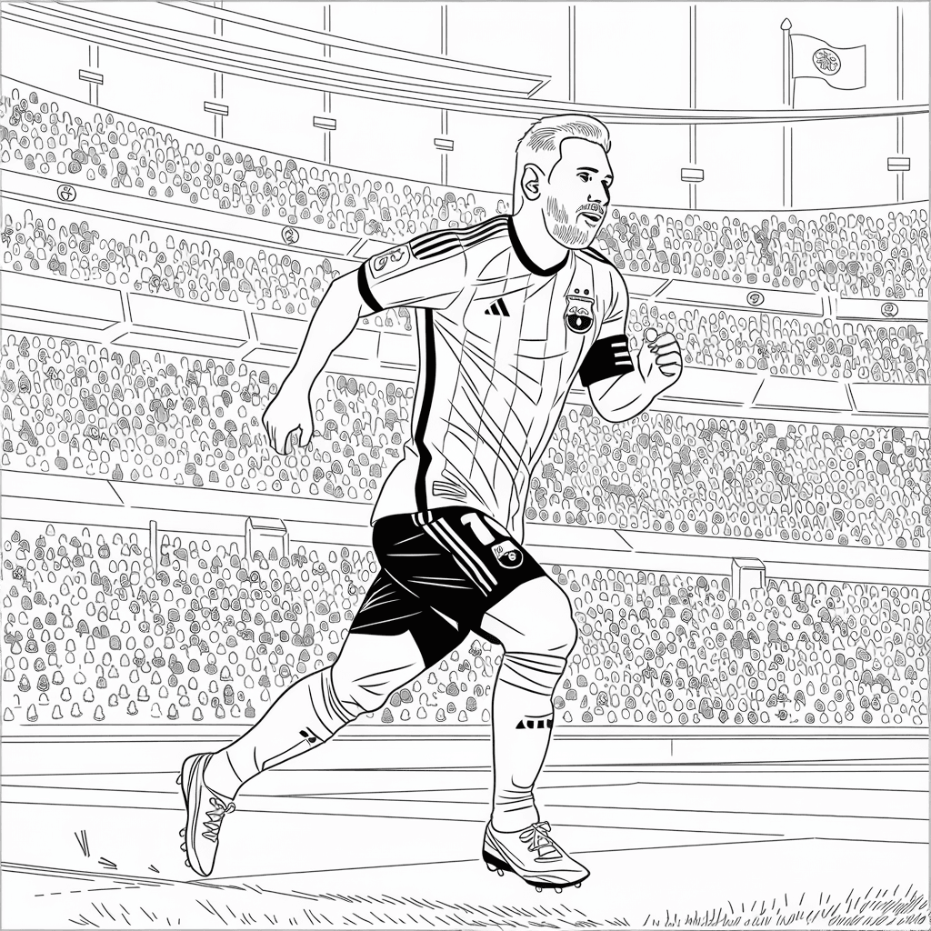 gambar mewarnai messi 17