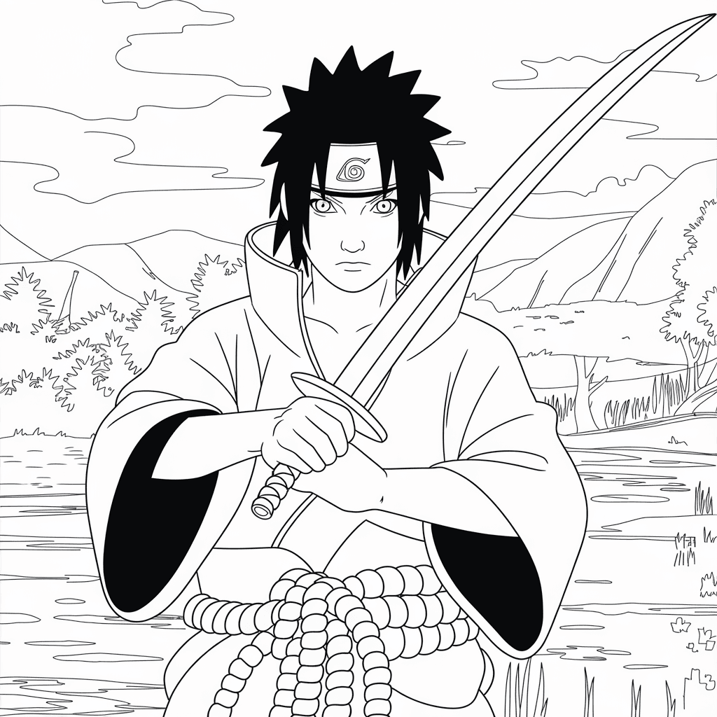 gambar mewarnai naruto dan sasuke 21