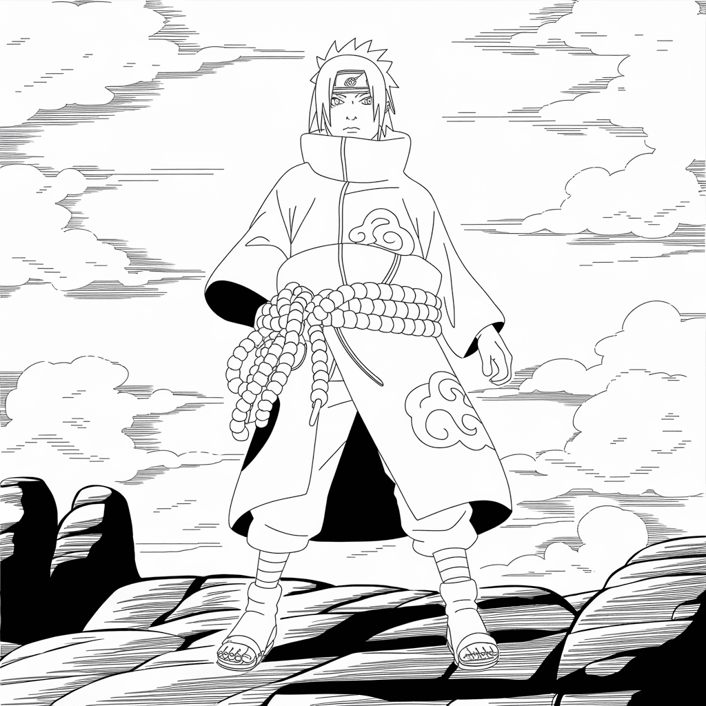 gambar mewarnai naruto dan sasuke 13