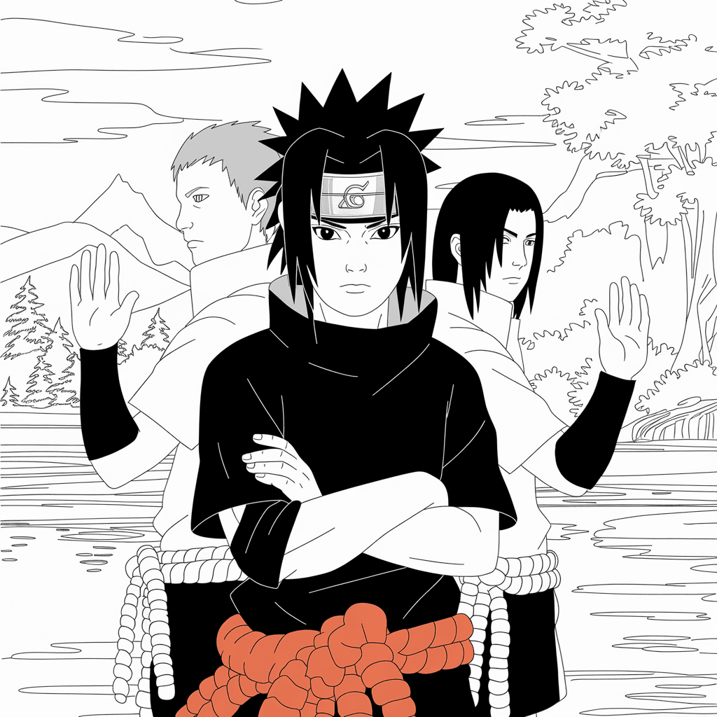 gambar mewarnai naruto dan sasuke 18