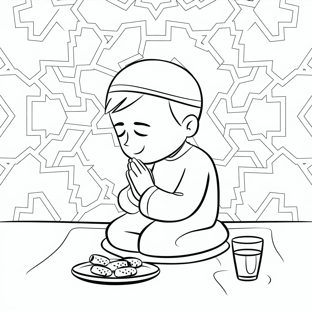 gambar mewarnai bulan ramadhan 15