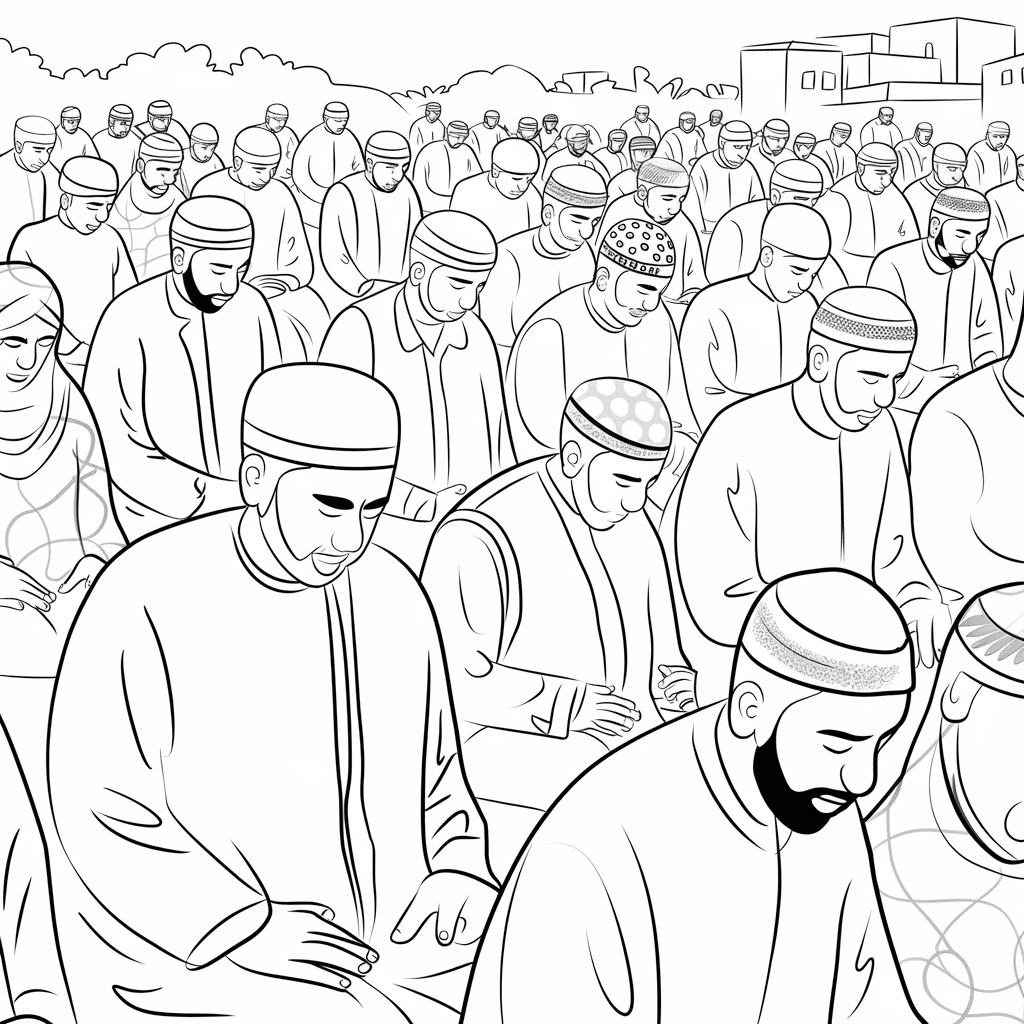 gambar mewarnai bulan ramadhan 28