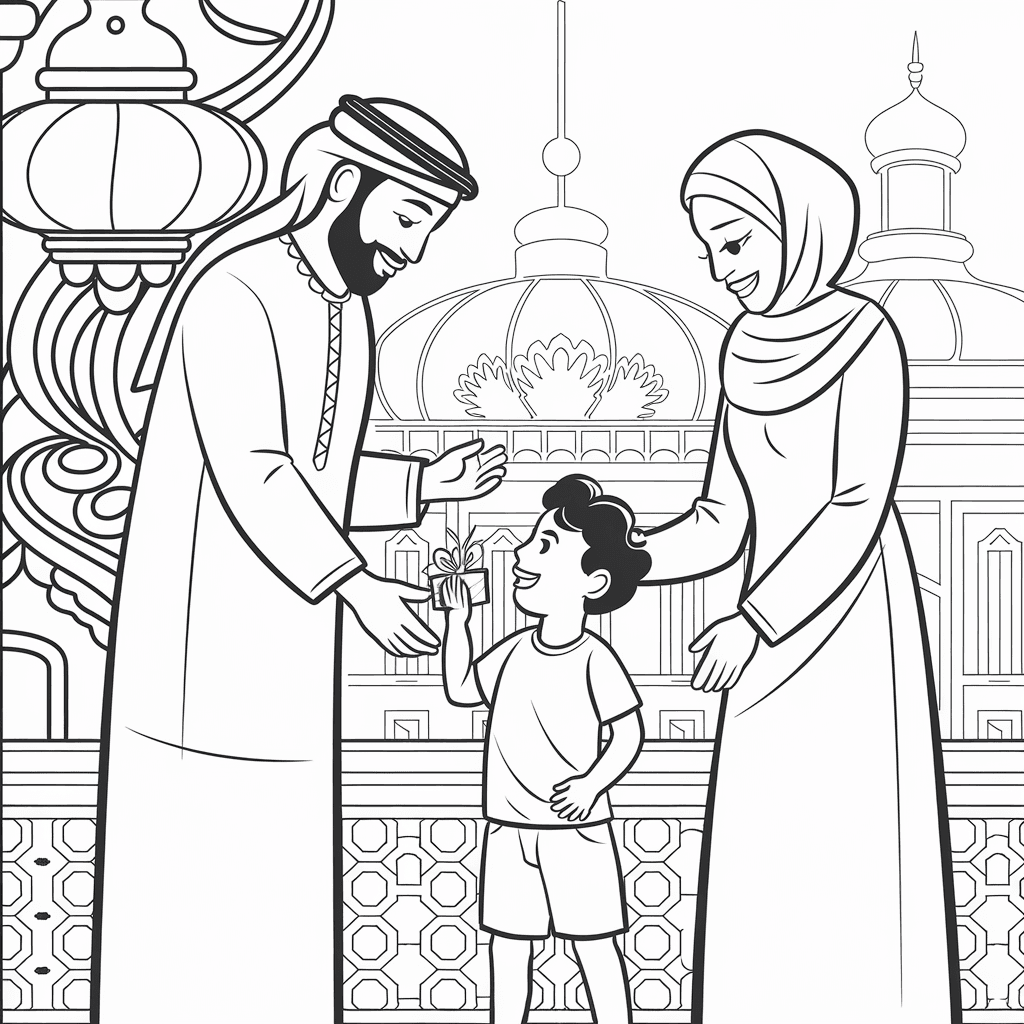 gambar mewarnai bulan ramadhan 17