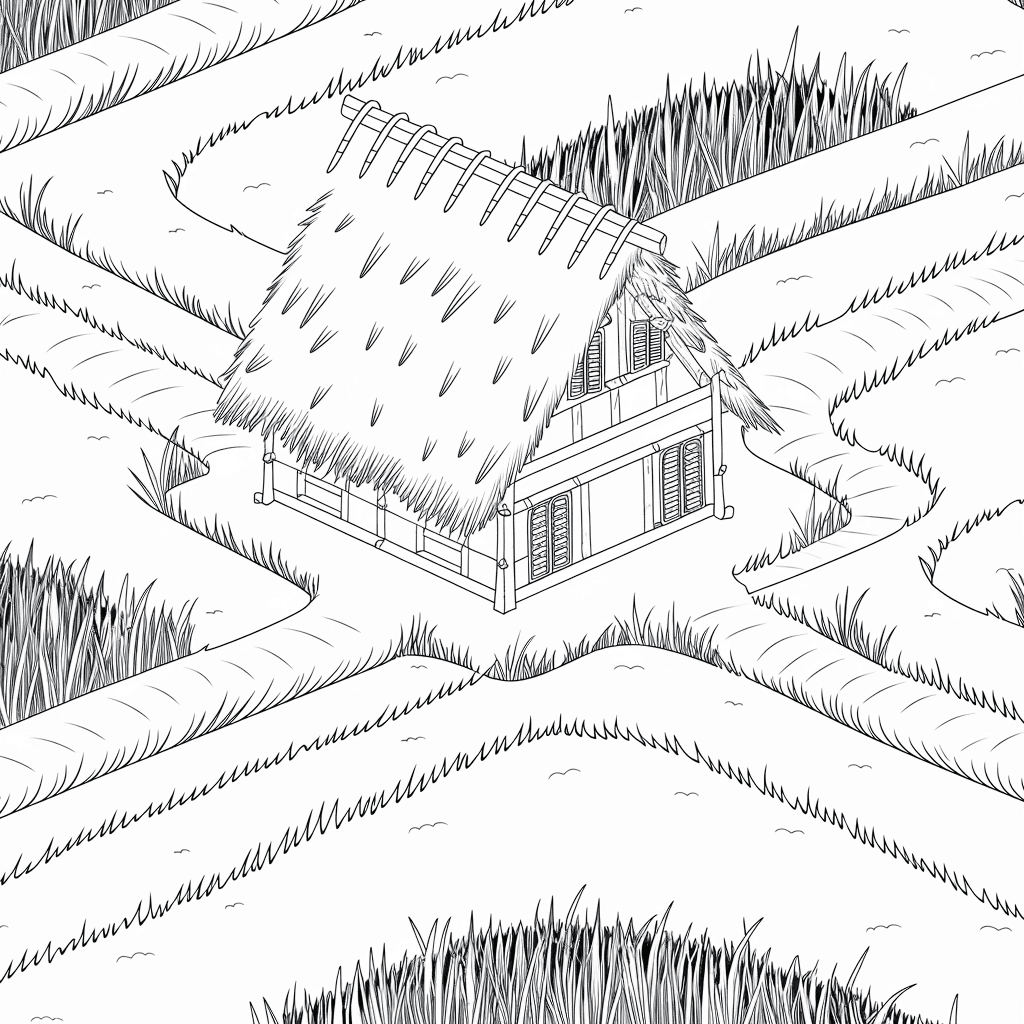 30 Gambar Rumah Belum Diwarnai untuk Diwarnai 25 gambar rumah belum dicat 24