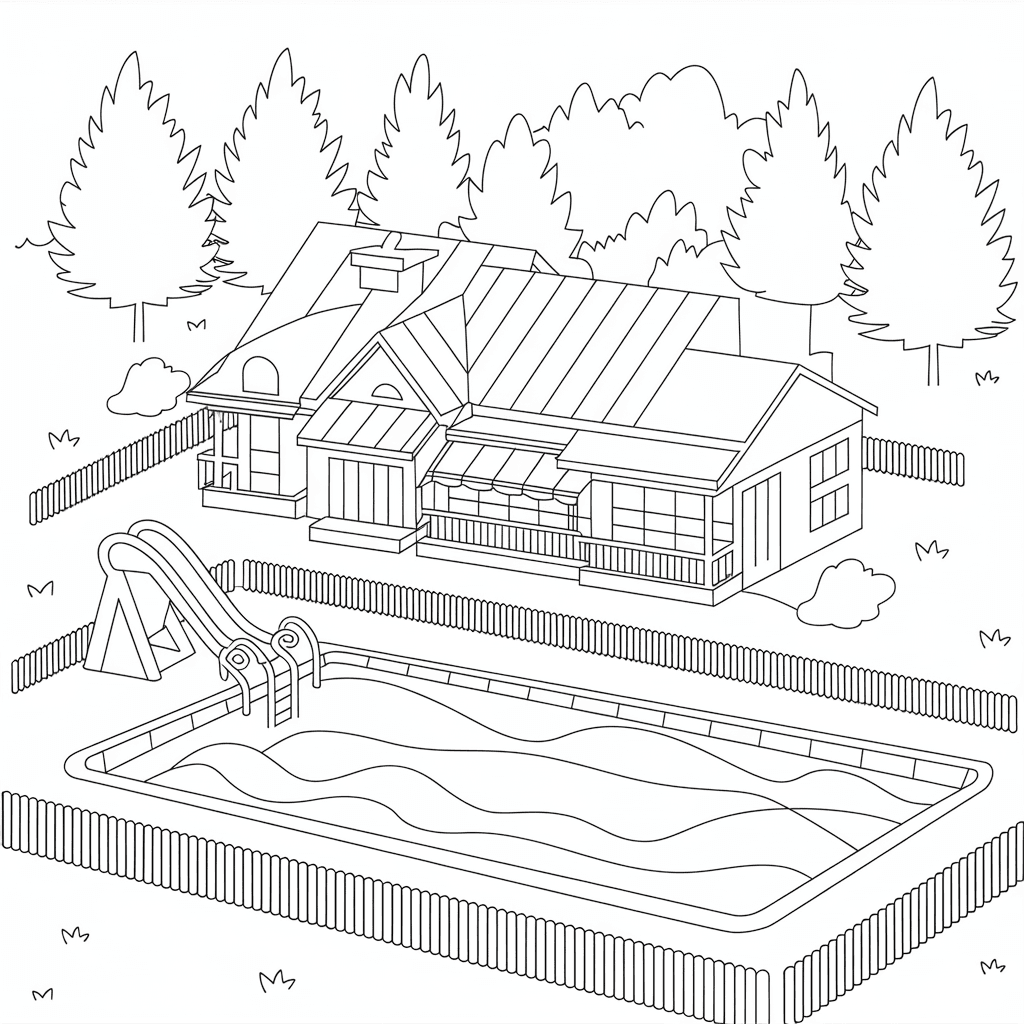 30 Gambar Rumah Belum Diwarnai untuk Diwarnai 28 gambar rumah belum dicat 27