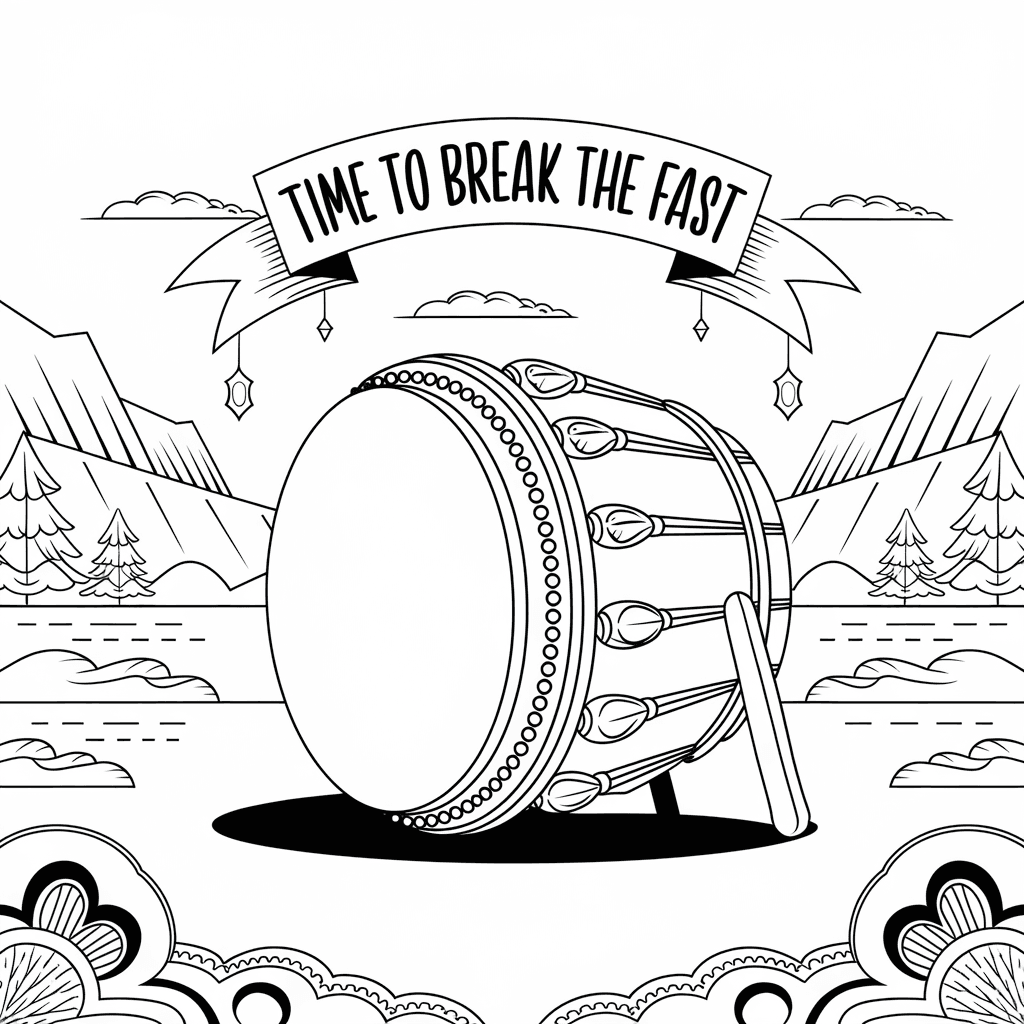 gambar mewarnai bulan ramadhan 5