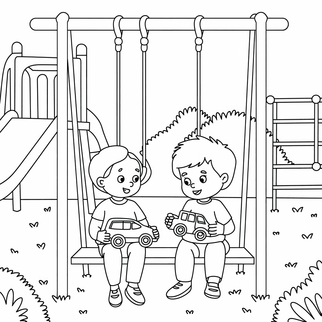 mewarnai gambar saling berbagi​ 1