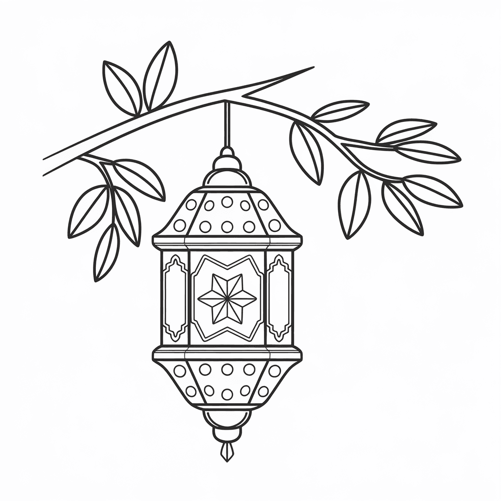 gambar mewarnai bulan ramadhan 16