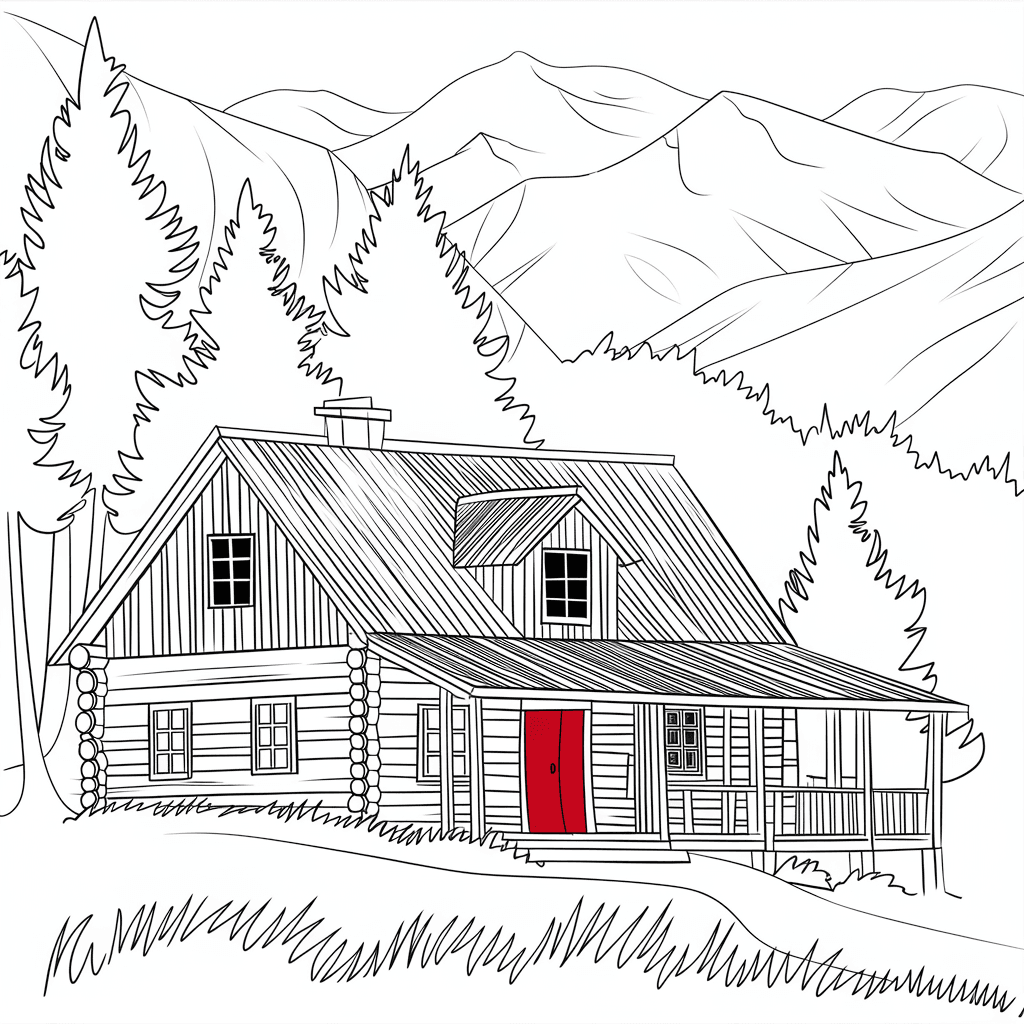 30 Gambar Rumah Belum Diwarnai untuk Diwarnai 31 gambar rumah belum dicat 30