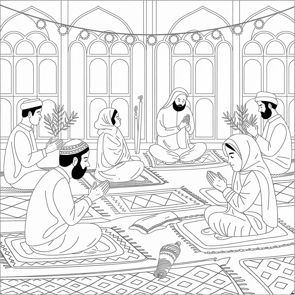 gambar mewarnai bulan ramadhan 29