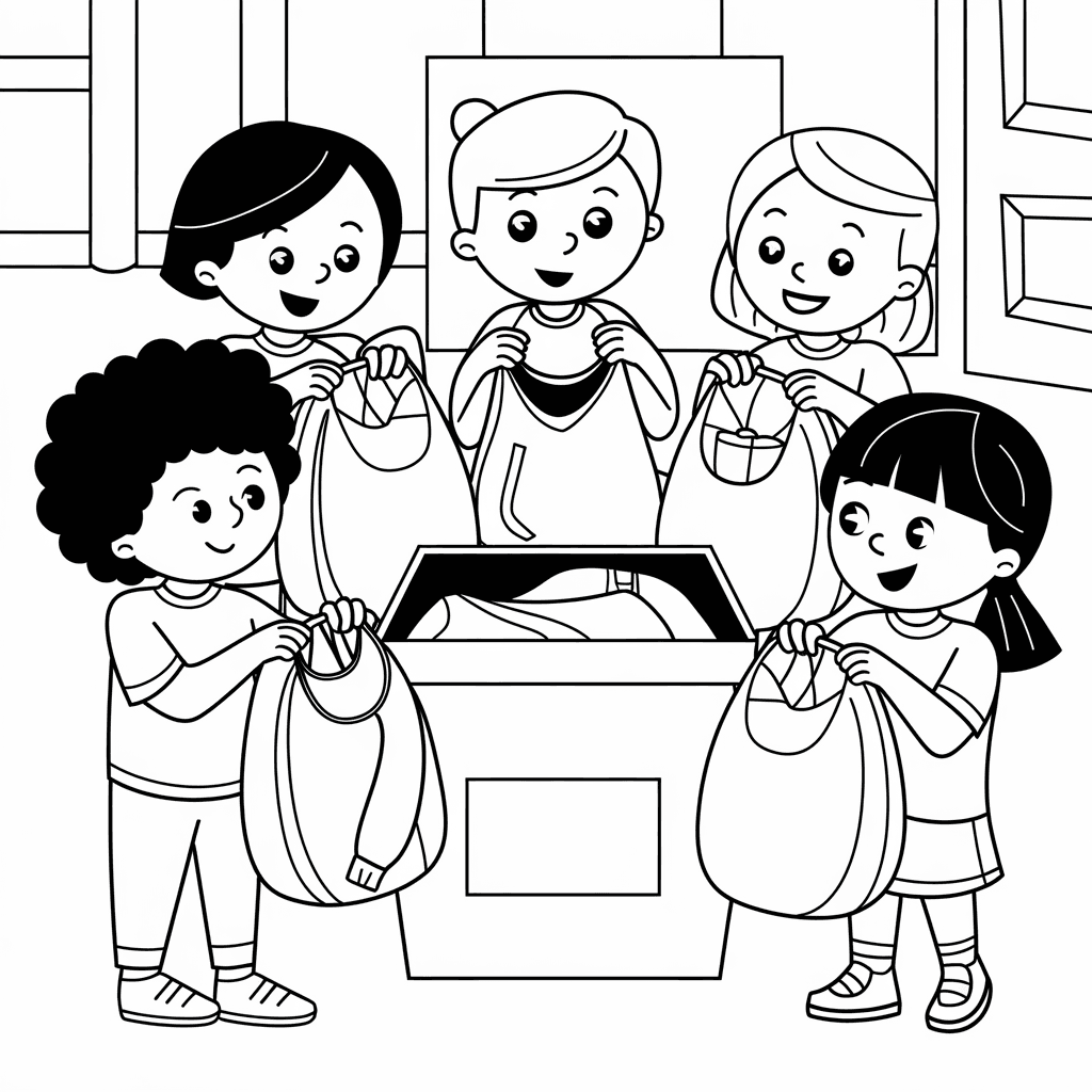 mewarnai gambar saling berbagi​ 25