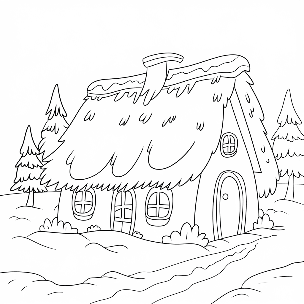 30 Gambar Rumah Belum Diwarnai untuk Diwarnai 20 gambar rumah belum dicat 19