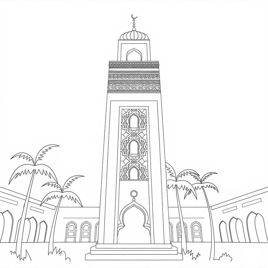 gambar mewarnai bulan ramadhan 26