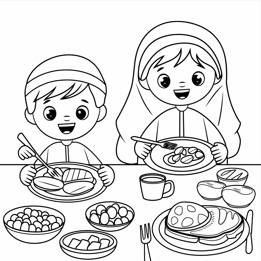 gambar mewarnai bulan ramadhan 2