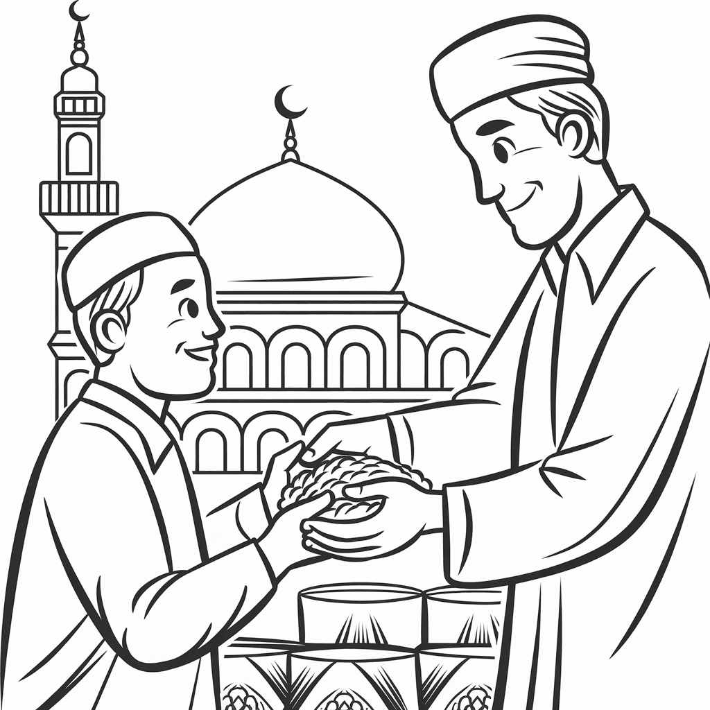 gambar mewarnai bulan ramadhan 19