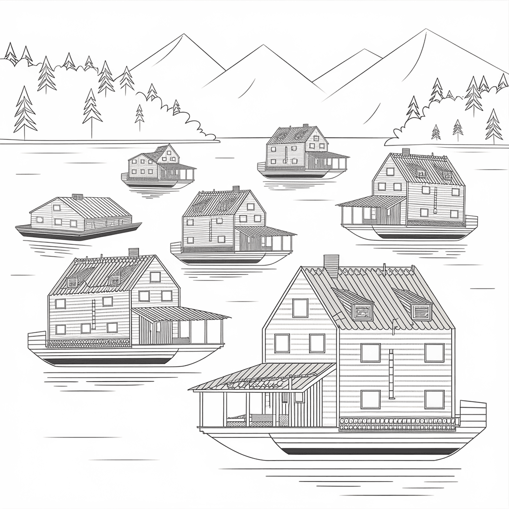 30 Gambar Rumah Belum Diwarnai untuk Diwarnai 12 gambar rumah belum dicat 11