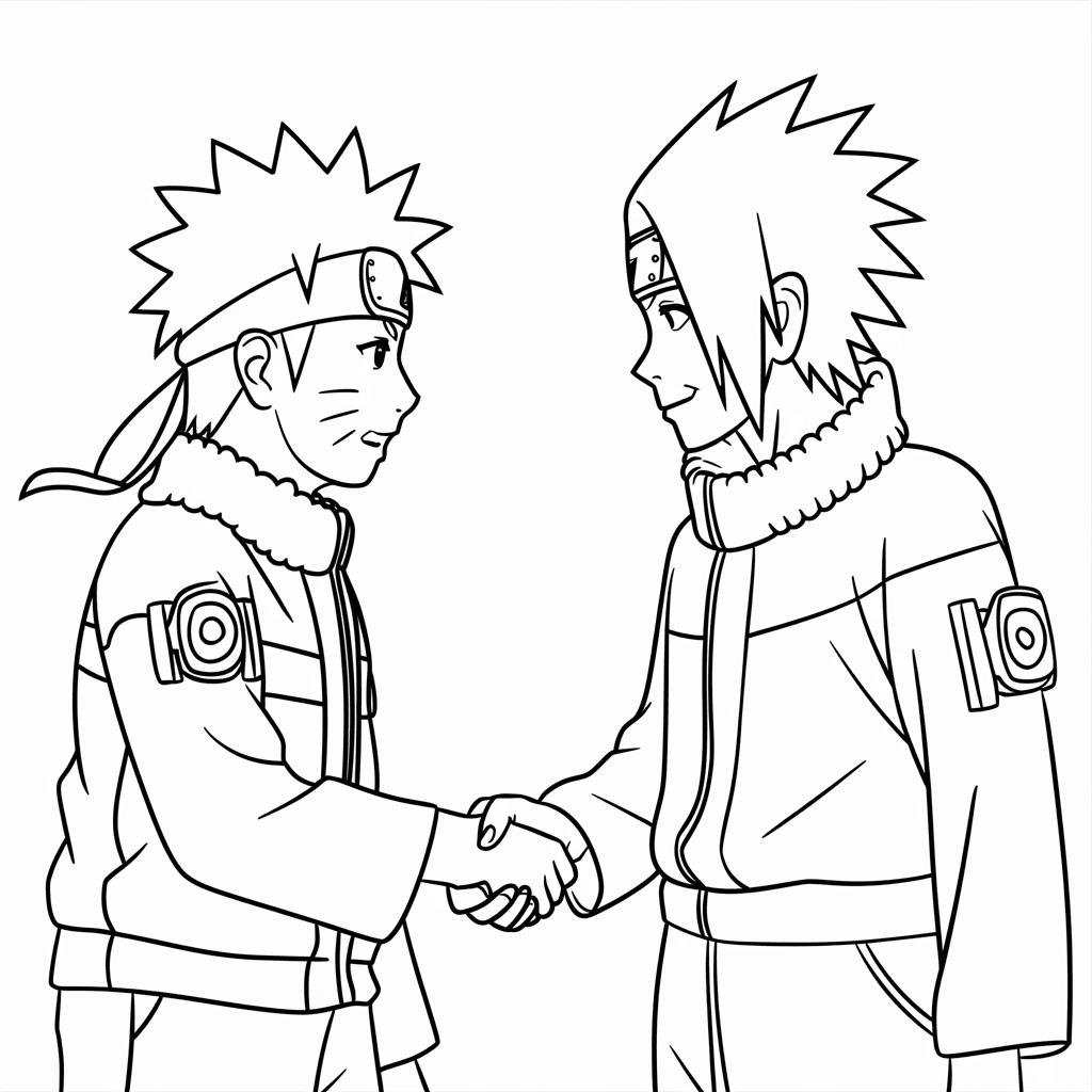 gambar mewarnai naruto dan sasuke 8