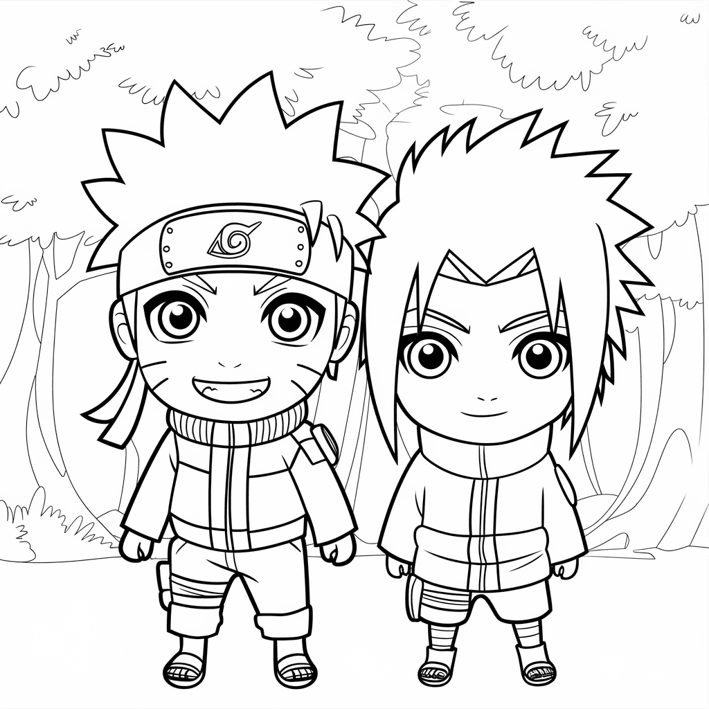 gambar mewarnai naruto dan sasuke 22