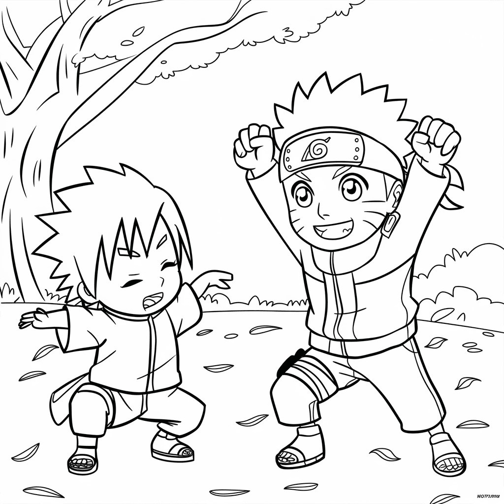 gambar mewarnai naruto dan sasuke 14
