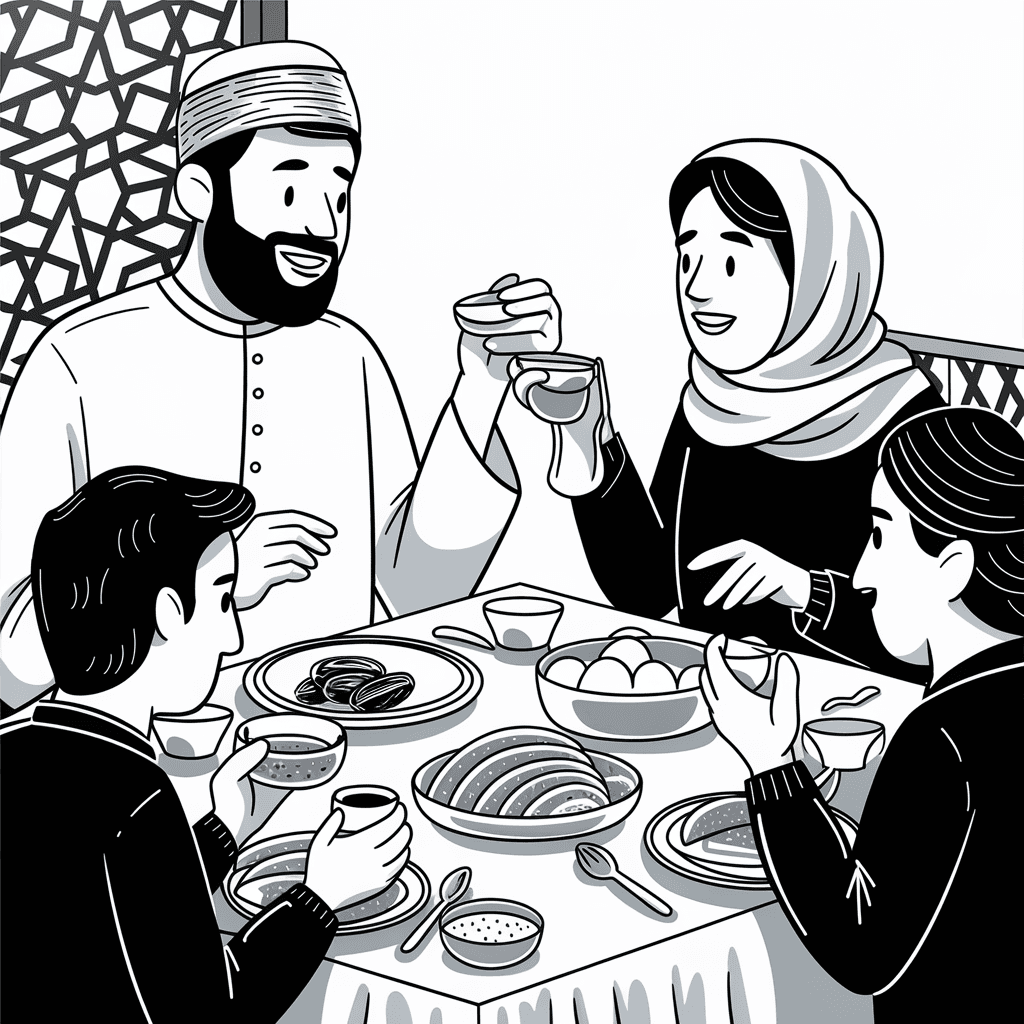 gambar mewarnai bulan ramadhan 4