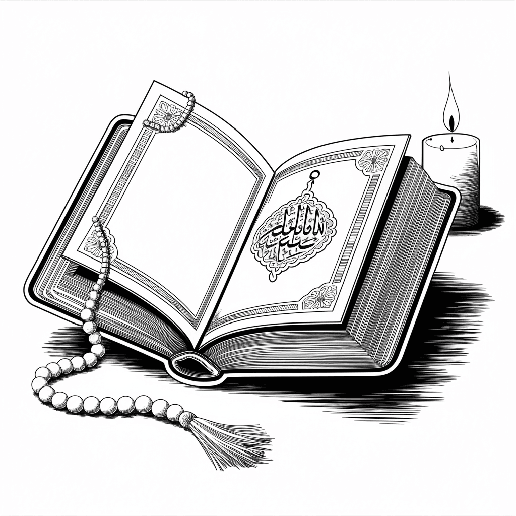 gambar mewarnai bulan ramadhan 7