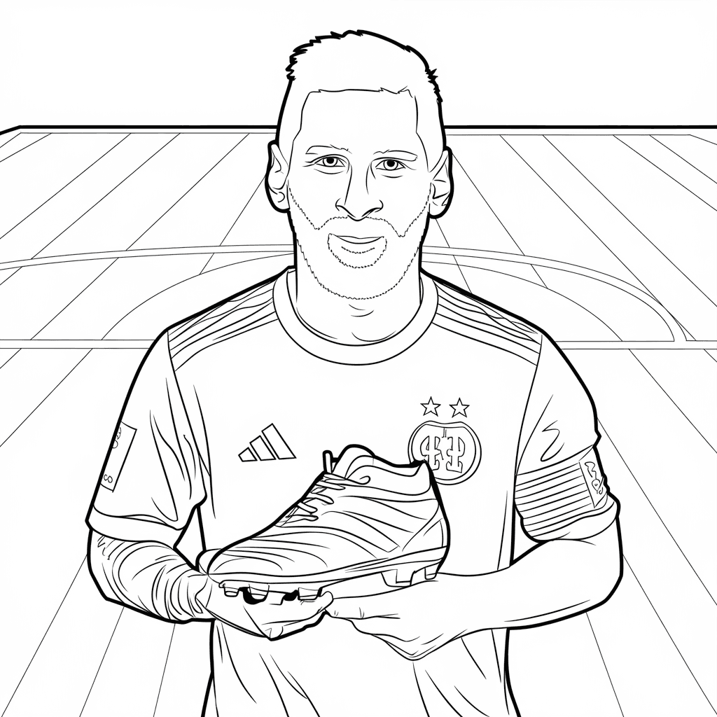 gambar mewarnai messi 15