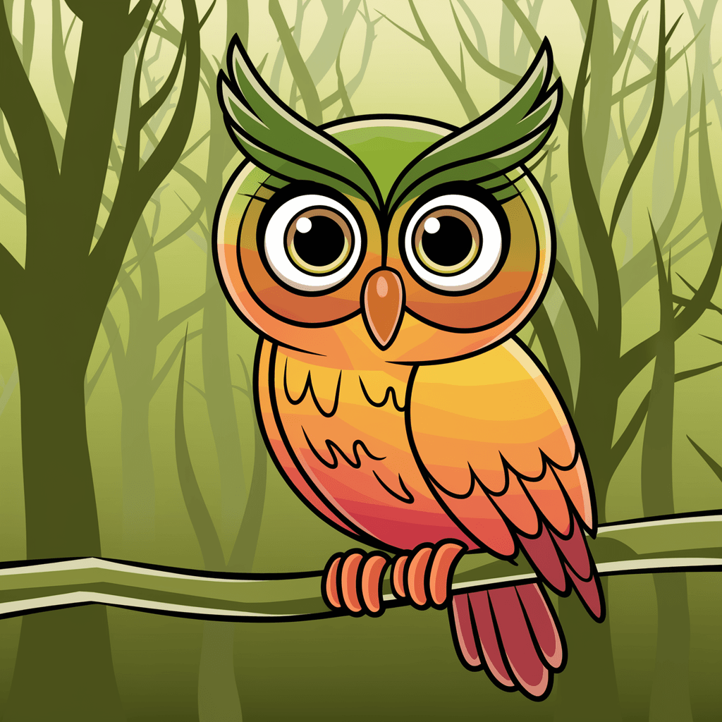 Burung Hantu 2D Bergambar 16 burung hantu 2d bergambar 15