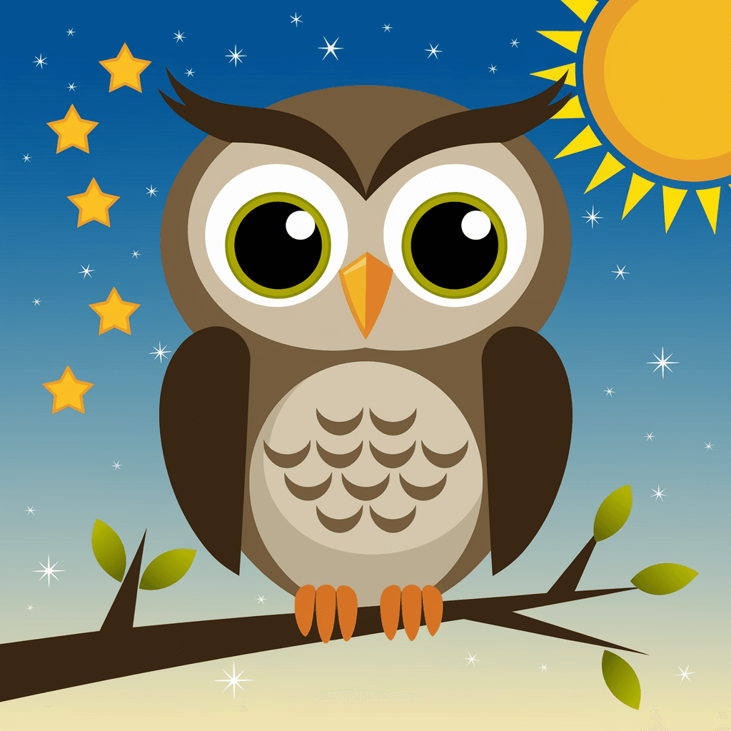 Burung Hantu 2D Bergambar 15 burung hantu 2d bergambar 14