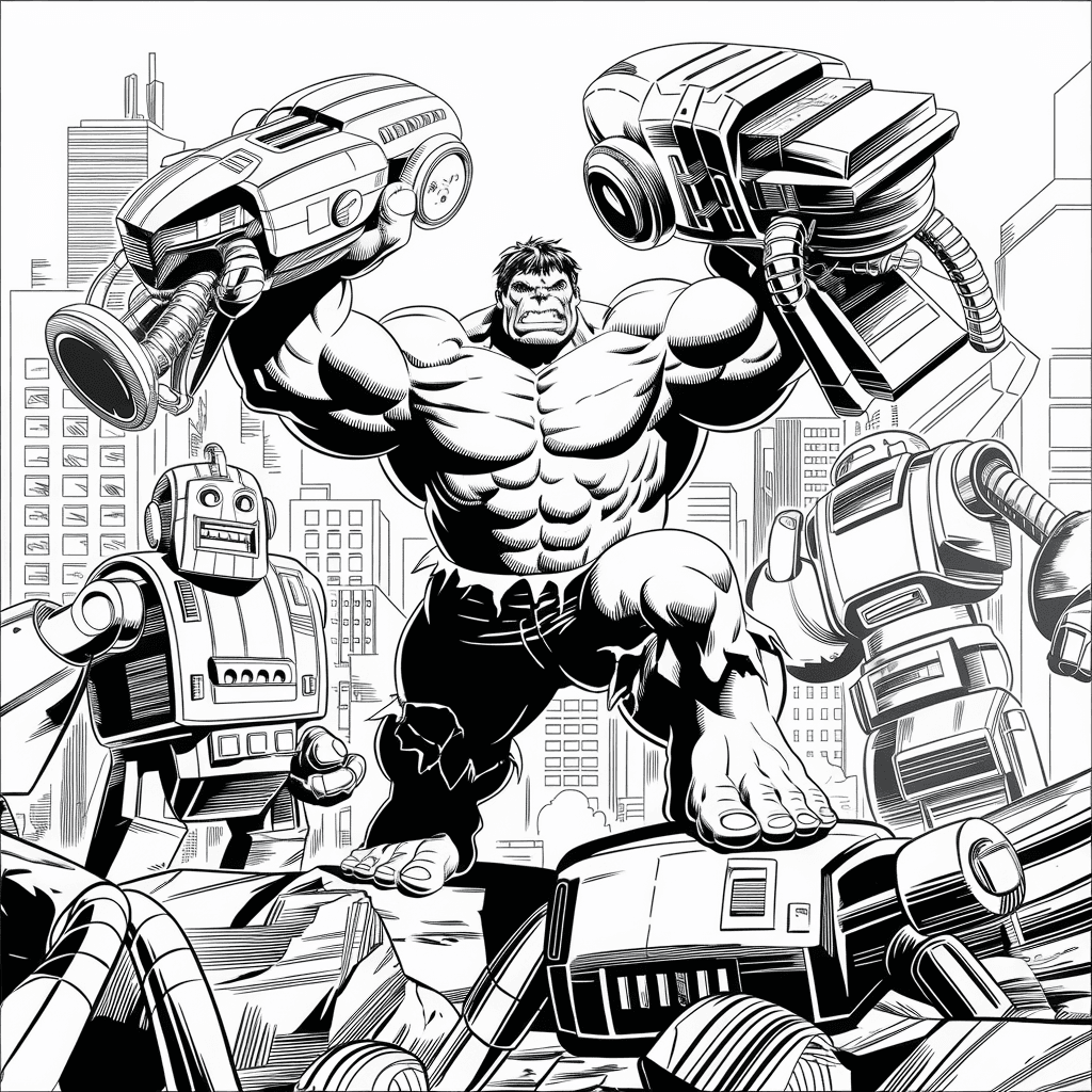 gambar hulk mewarnai 16