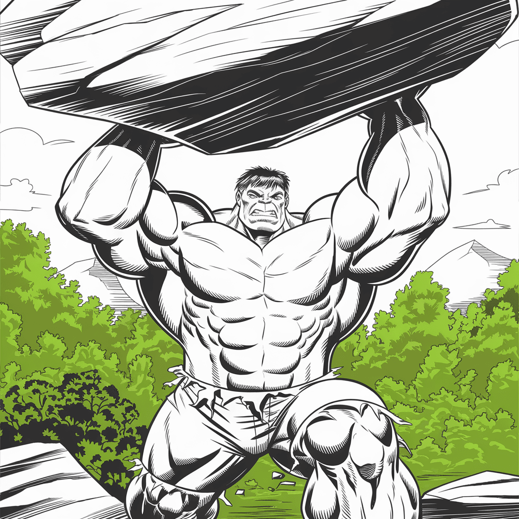 gambar hulk mewarnai 3